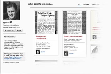 Profile page on Montana Standard Archive