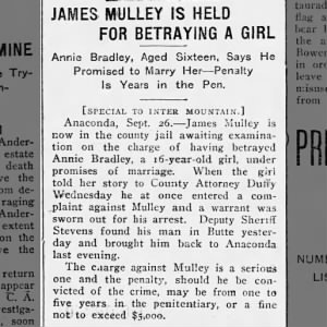 Annie Bradley Case - 26 Sep 1902
